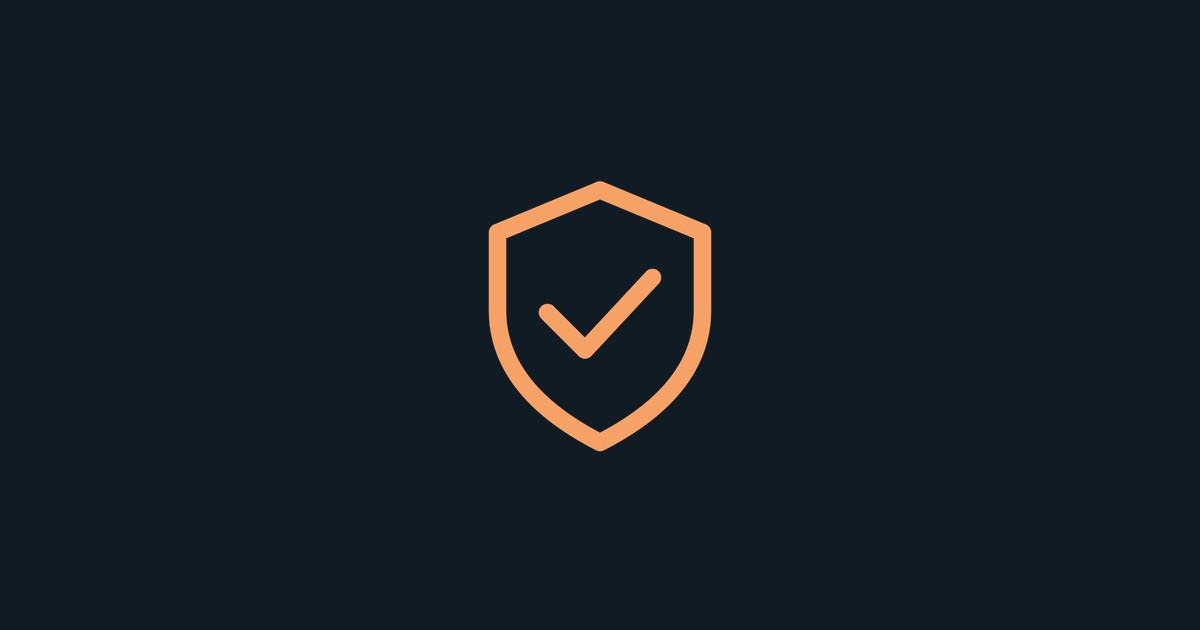 A protective shield with a check mark