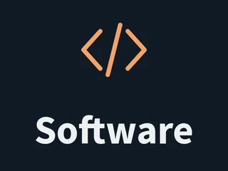 Software category: a pair of code brackets